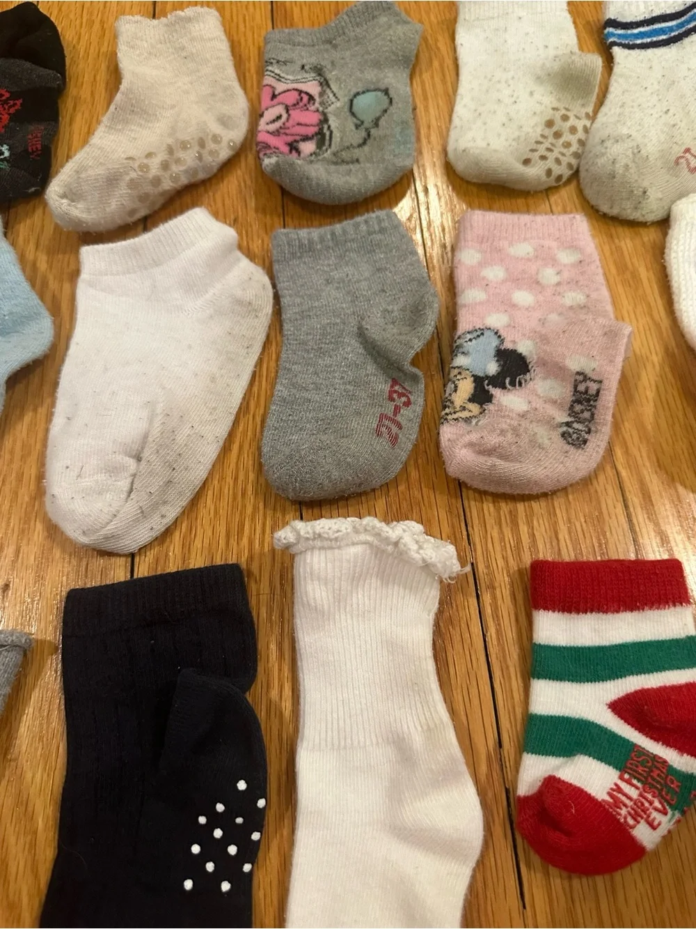 Lot of 20 Mismatched Kids Mixed Non-Slip Socks - Artsy Assortment Upcycle Reus